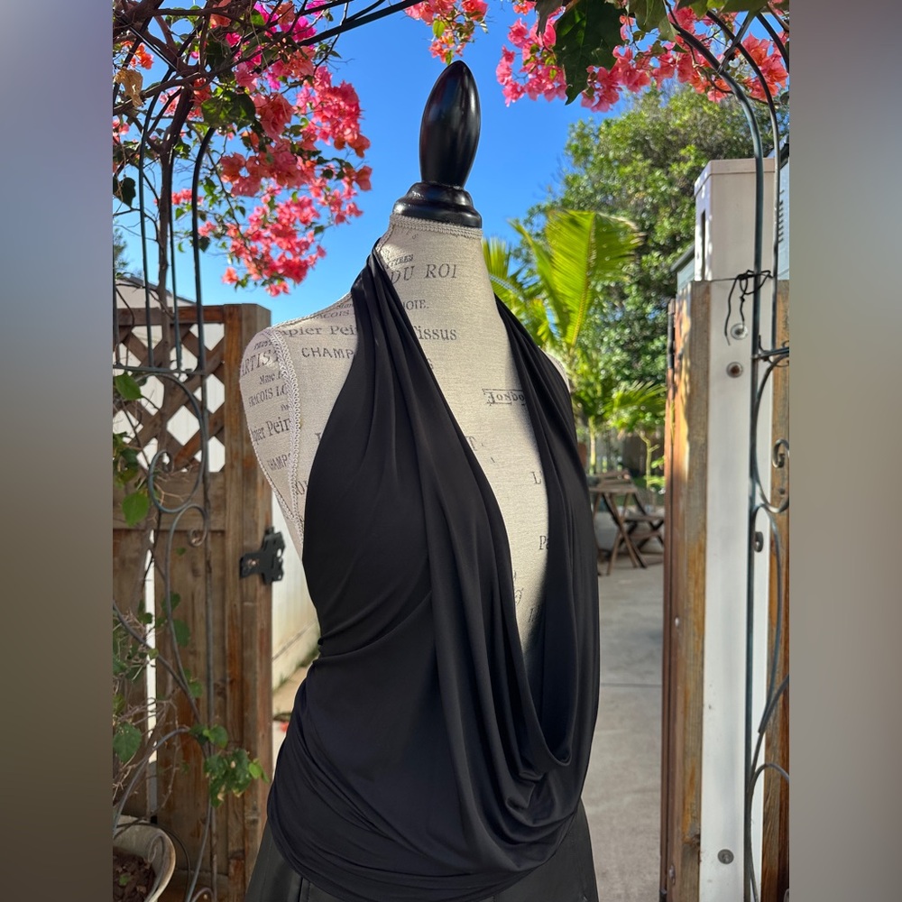 Mahina Classic Black Halter Top